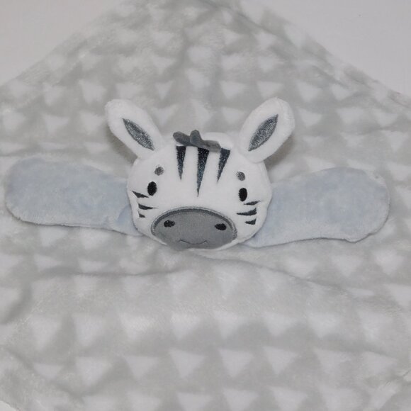 Activities by Baby mode Plush Gray White Zebra Security blanket baby Lovey - Picture 2 of 6